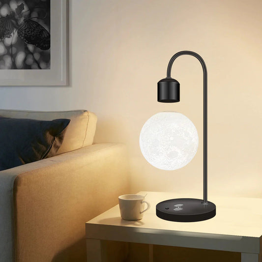 Floating Moon Lamp Wireless Charging Desk Light Magnetic Levitation Night Lamp