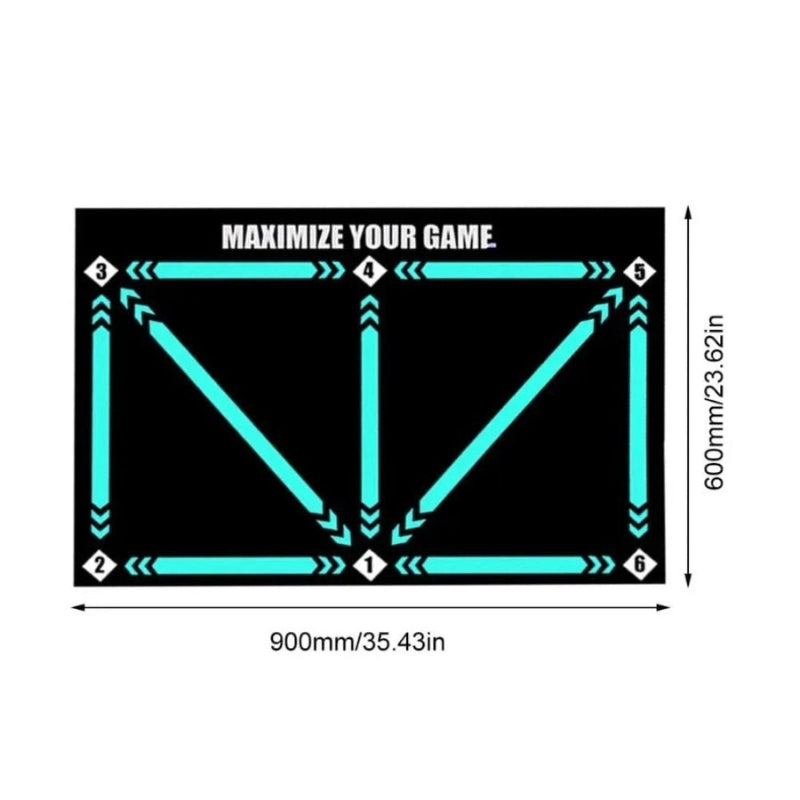 Foldable Soccer Training Mat Non Slip Football Dribbling Practice Mat with Target Zones