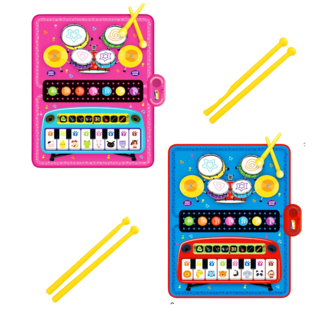 Interactive Kids Musical Play Mat Piano Drum Music Floor Toy for Toddlers