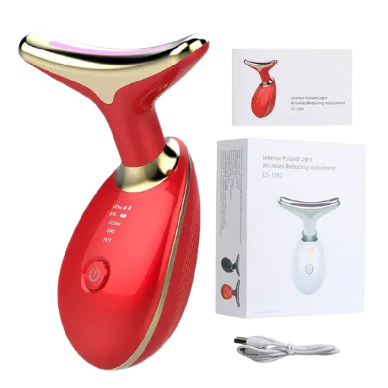 LED Facial Massager Face And Neck Lift Device Anti-Aging Skin Tightening Tool
