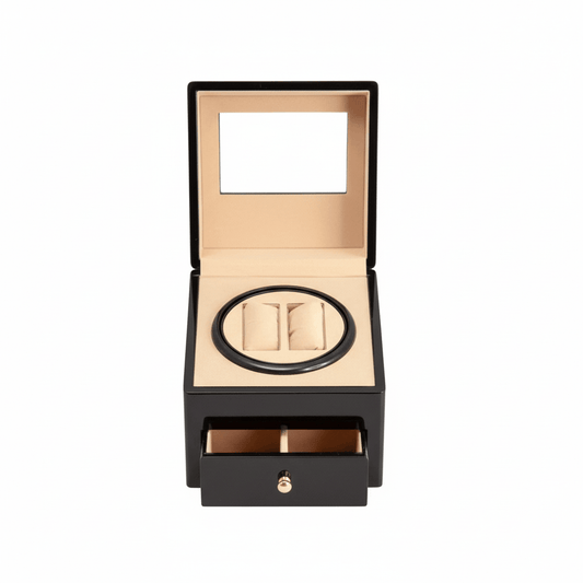 Larvento – Automatic Watch Winder with Dual Storage and Top Display Window