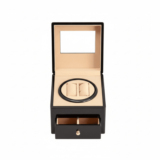Larvento – Automatic Watch Winder with Dual Storage and Top Display Window