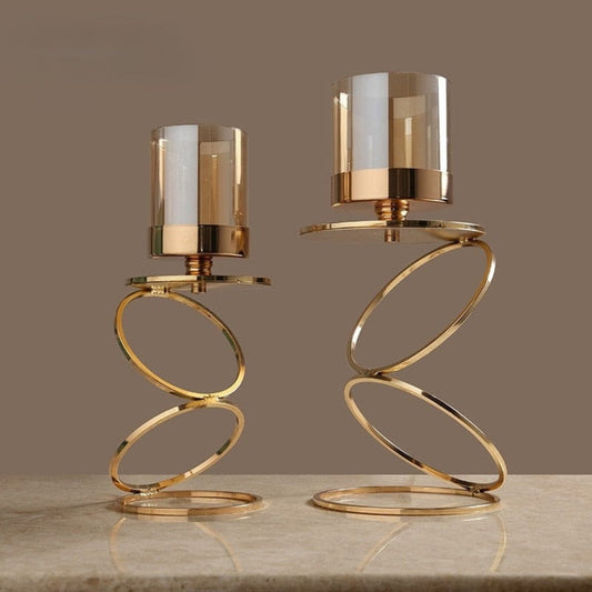 Modern Spiral Candle Holder Decorative Table Centerpiece Standard Taper Candles
