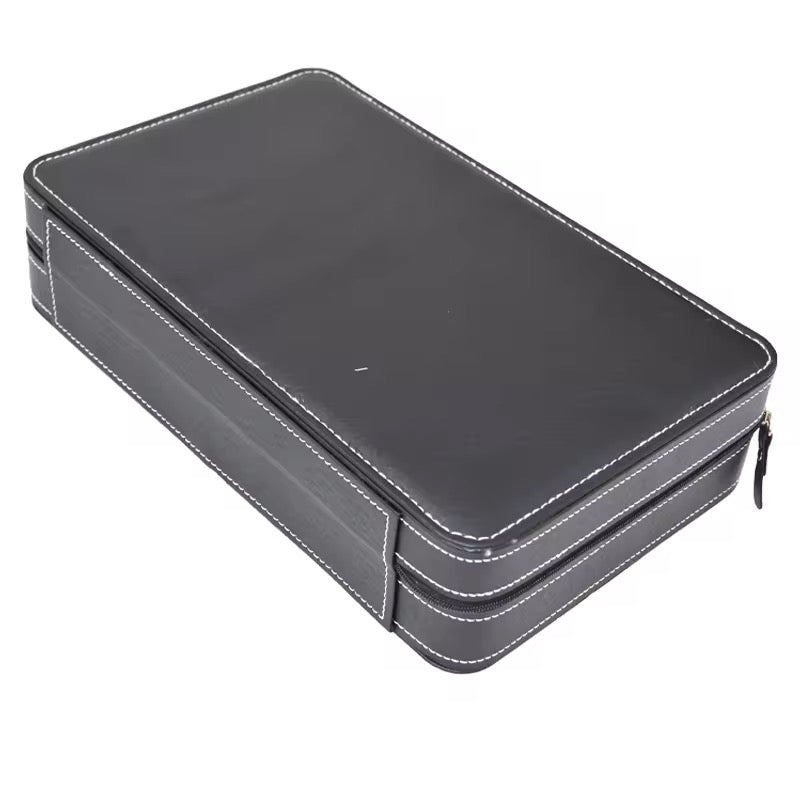 Portable Watch Storage Box Zipper Case Travel Organizer Display