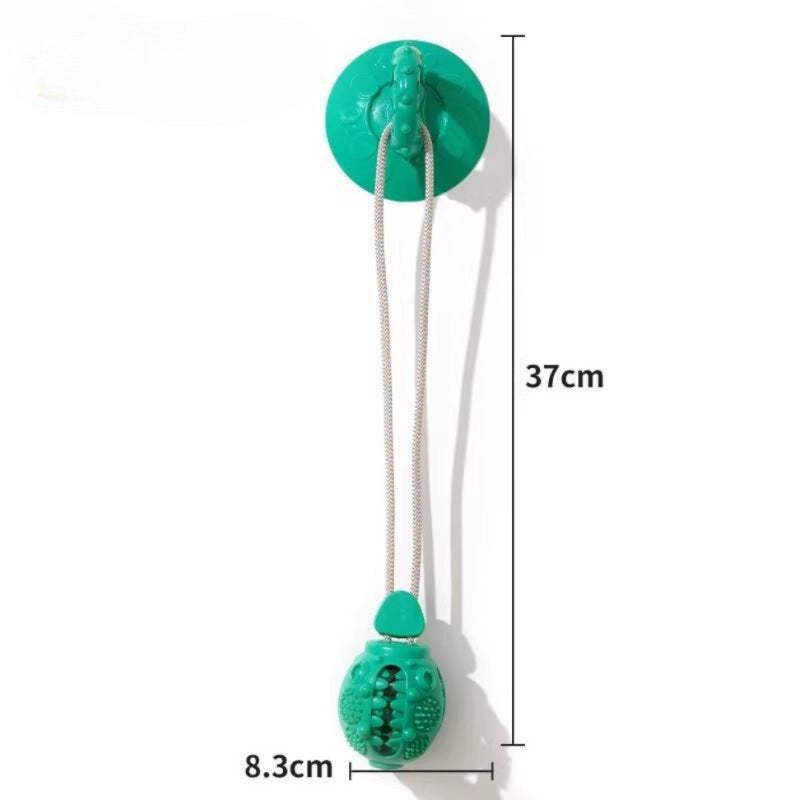 Suction Cup Dog Chew Toy Dental Cleaning Tug Toy Interactive Teeth Cleaning Toy