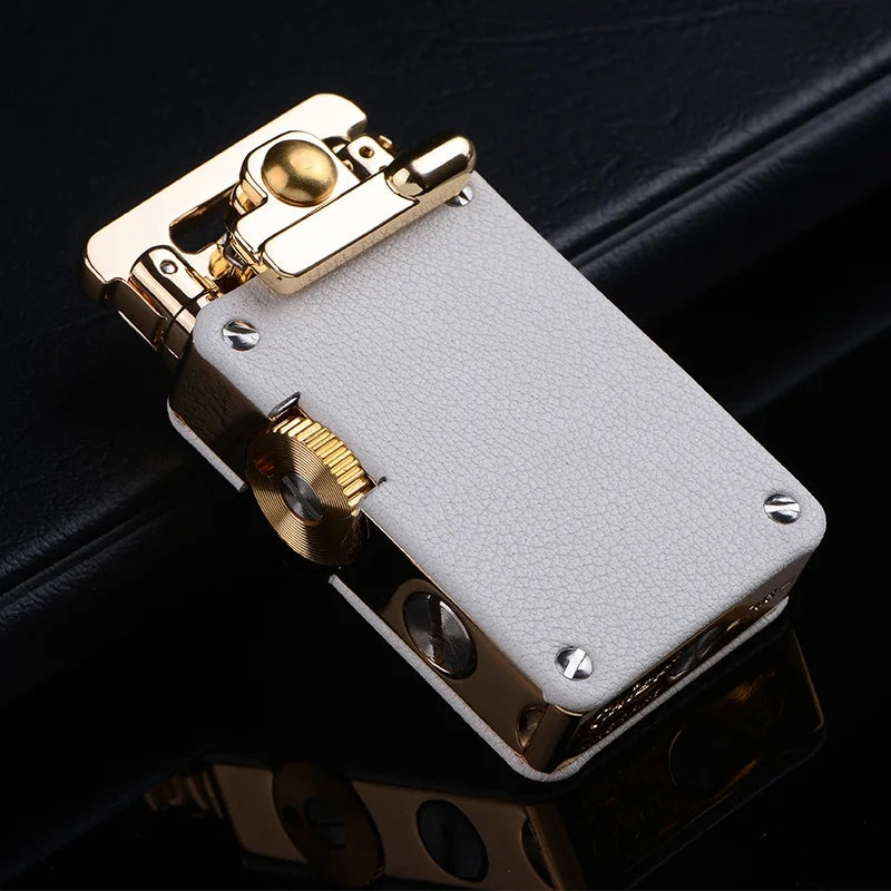 Vintage Metal Petrol Lighter Refillable Pocket Design
