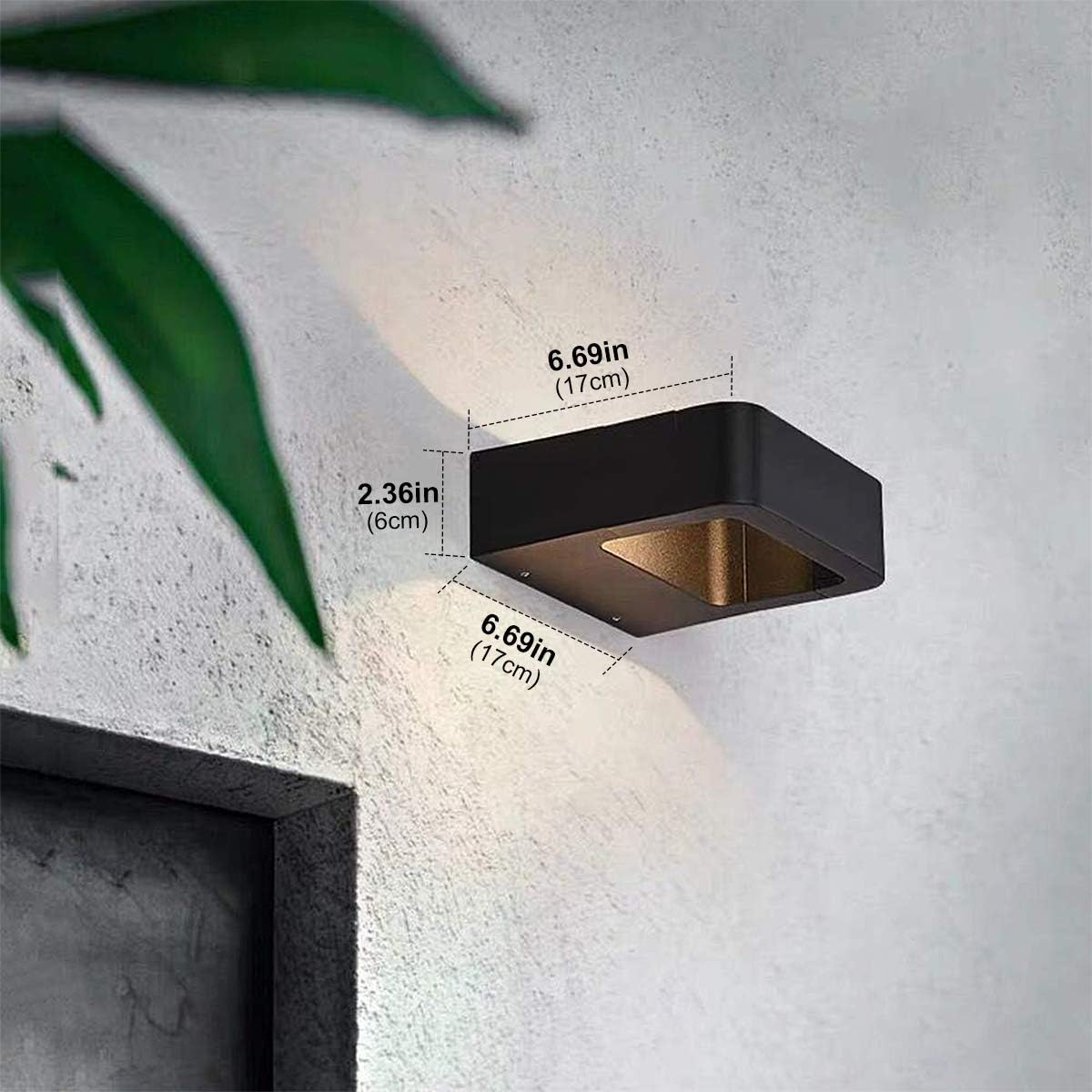 Lampada da parete LED impermeabile per esterni con sensore di movimento, illuminazione di sicurezza per giardino e portico