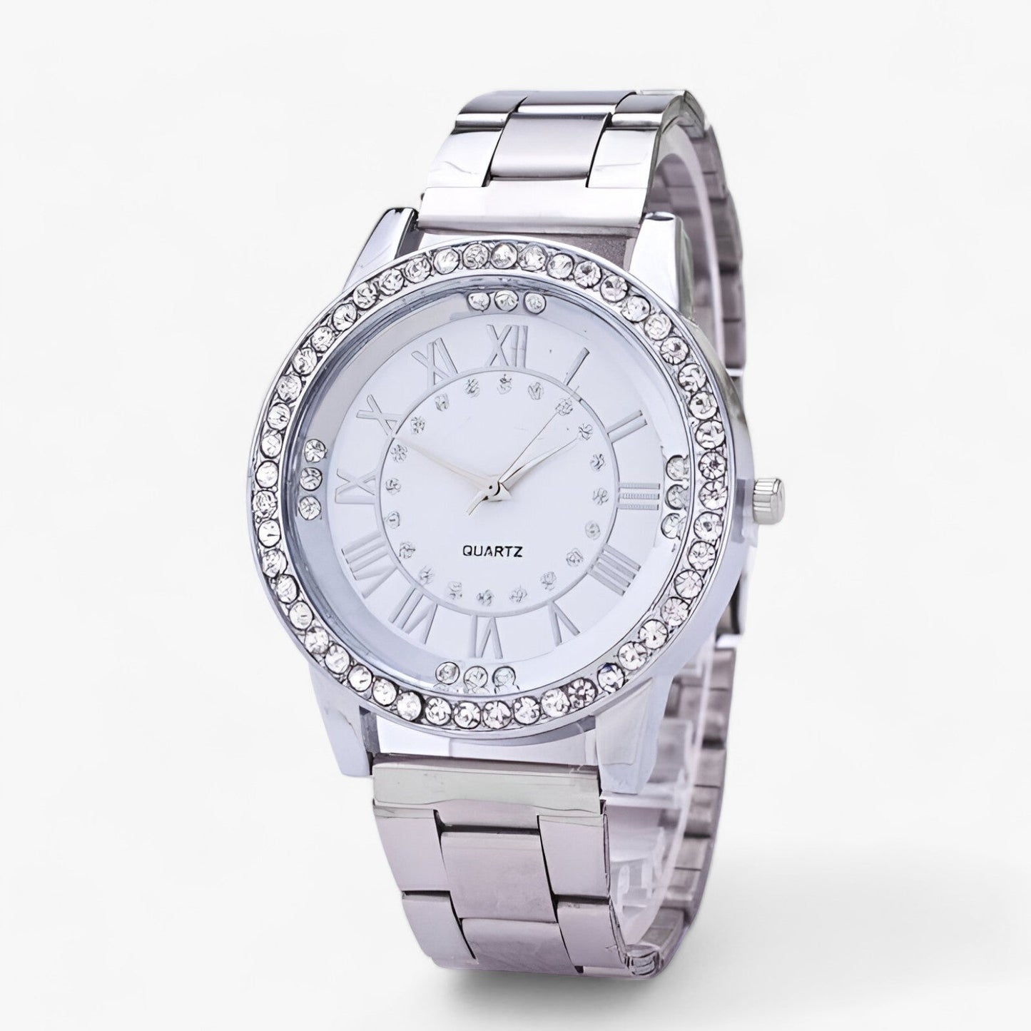 Women’s Luxury Watch Diamond Dial Elegant Wrist Watch with Durable Strap