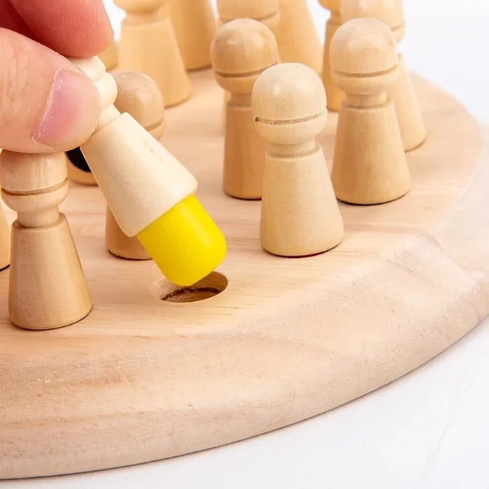 Wooden Memory Match Stick Chess Game Educational Brain Training Board Game for Kids and Family