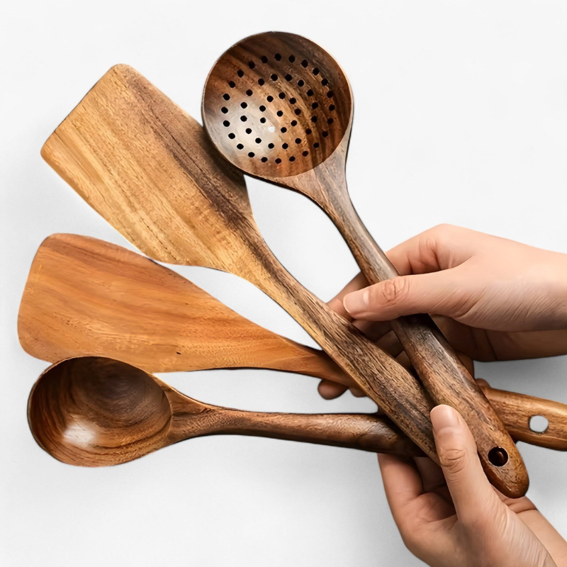 11-Piece Kitchen Utensil Set with Holder – Non-Stick Cooking Tools with Ergonomic Handles
