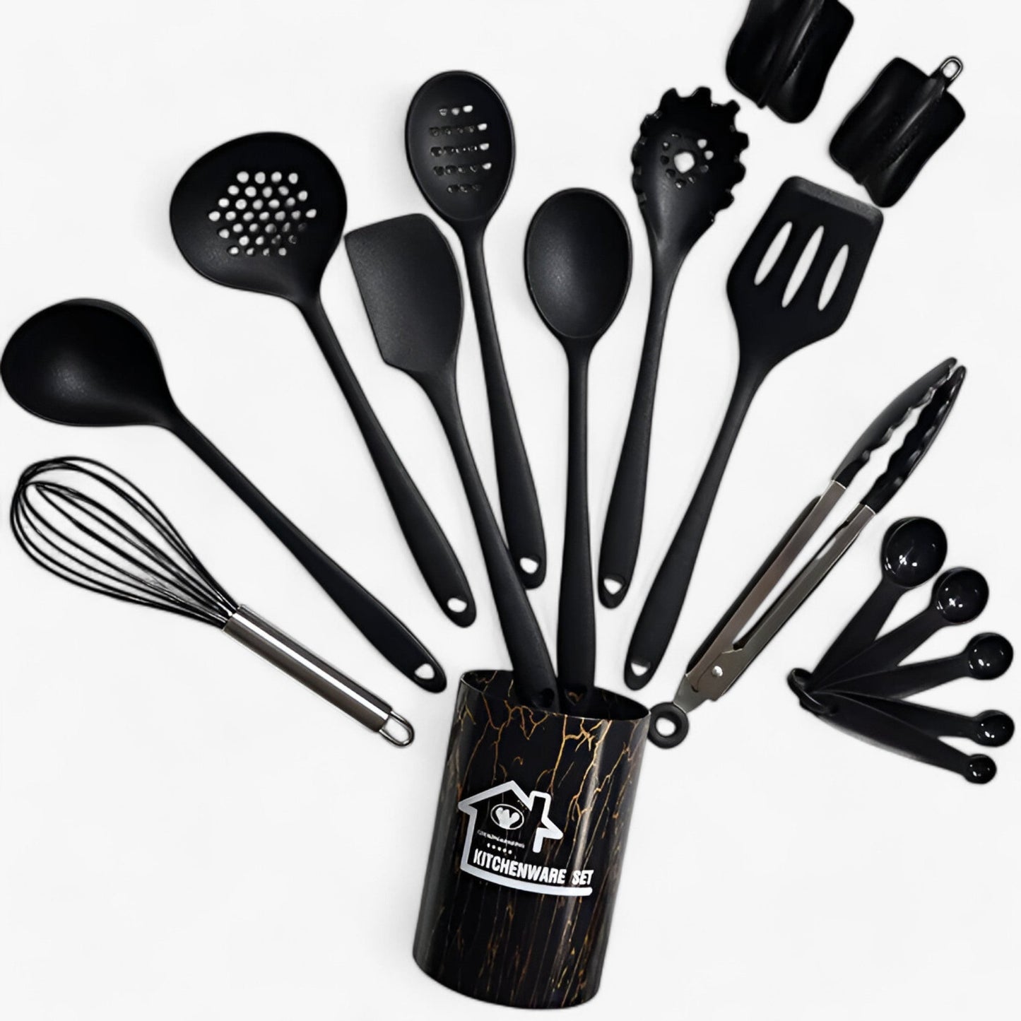 18 Piece Silicone Cooking Utensil Set Heat Resistant BPA Free Kitchen Tools