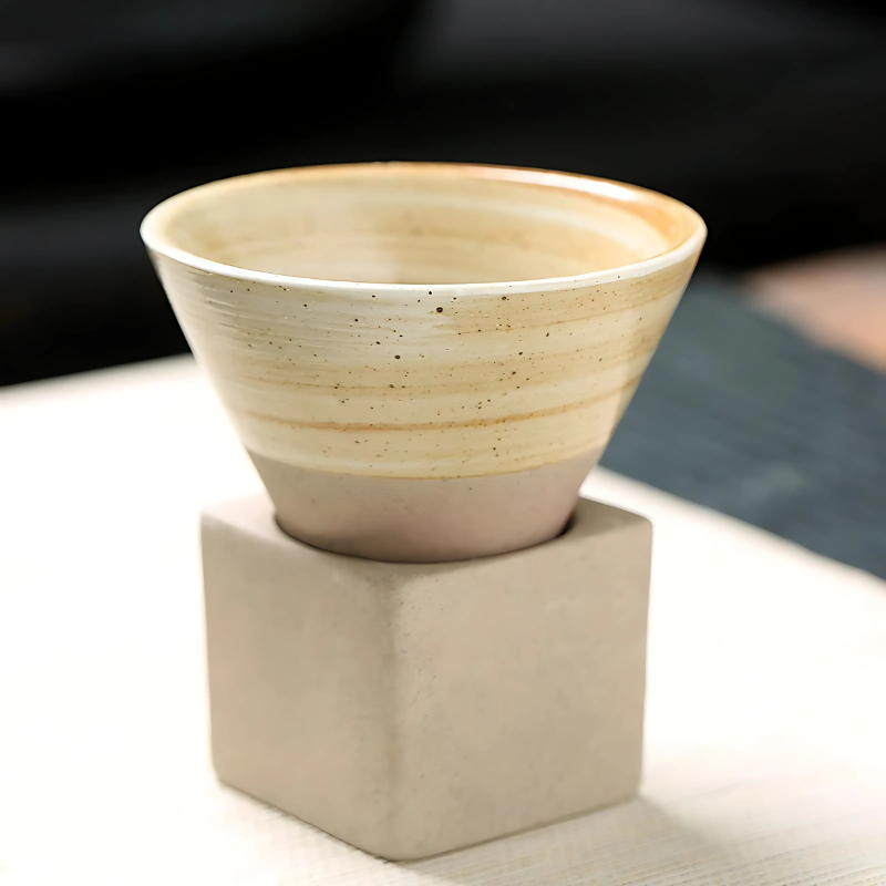 Set di 2 tazze in ceramica da caffè e tè con smalto artistico tradizionale