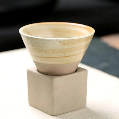 Set di 2 tazze in ceramica da caffè e tè con smalto artistico tradizionale