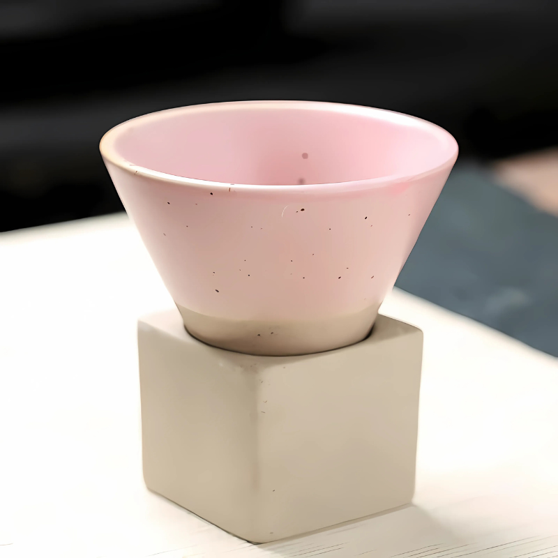 Set di 2 tazze in ceramica da caffè e tè con smalto artistico tradizionale