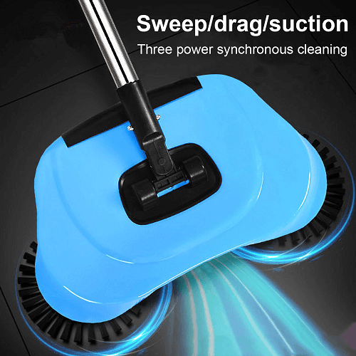 2 in 1 Manual Sweeper Vacuum Cordless Floor Cleaner