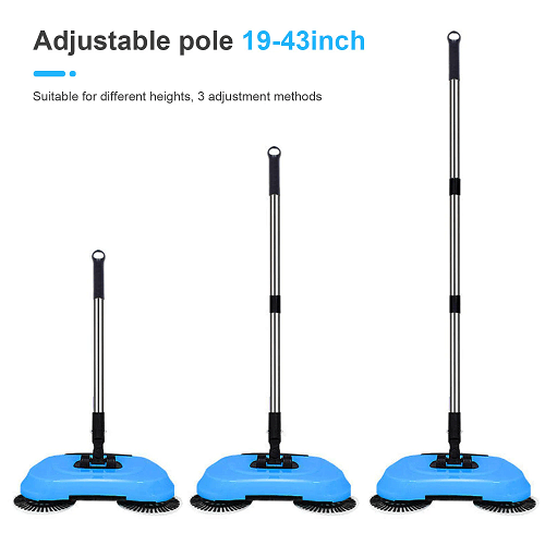 2 in 1 Manual Sweeper Vacuum Cordless Floor Cleaner