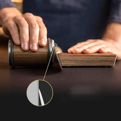 2 in 1 Rolling Knife Sharpener with Dual Angle 15° 20° Kitchen Blade Maintenance Tool