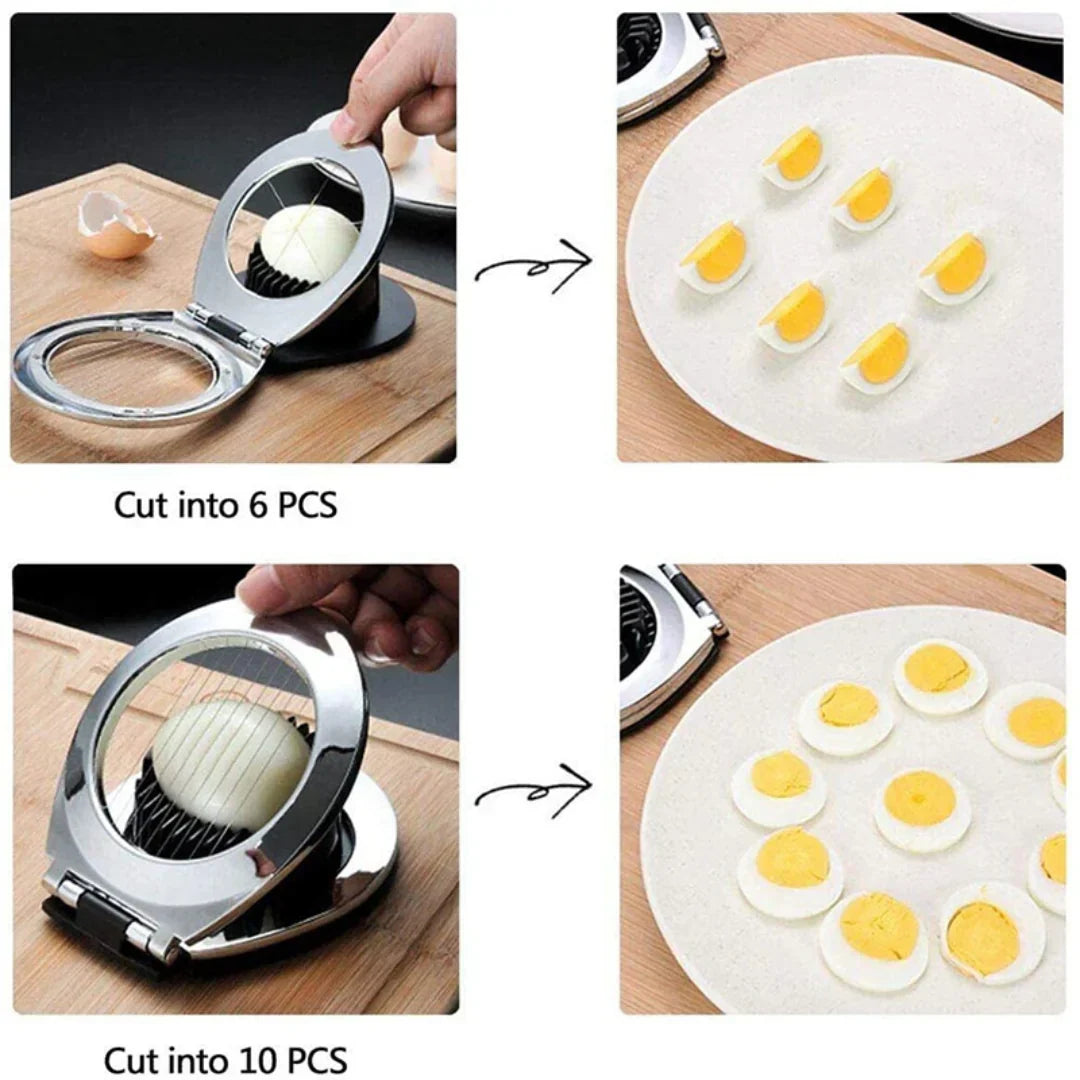 3 In 1 Stainless Steel Egg Slicer Cutter Three Way Kitchen Tool