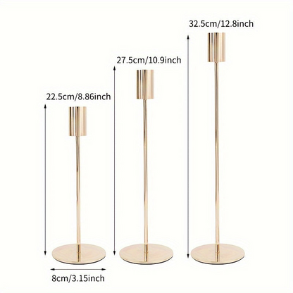 3 Piece Candle Holder Set Modern Decorative Candle Stand Home Table Decor