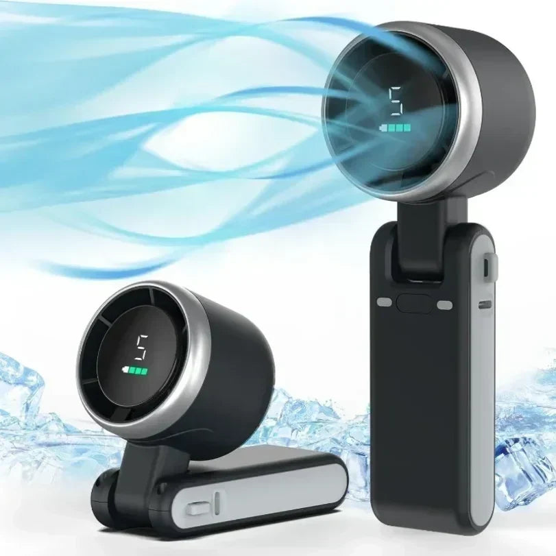 Mini ventilatore ricaricabile 3-in-1 da collo e con clip