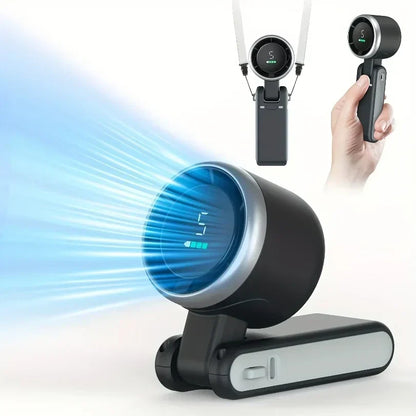 Mini ventilatore ricaricabile 3-in-1 da collo e con clip