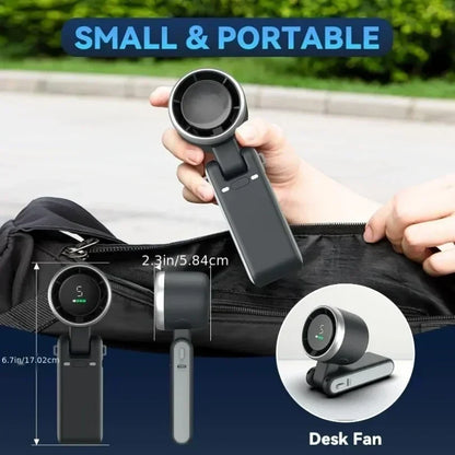 Mini ventilatore ricaricabile 3-in-1 da collo e con clip