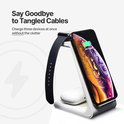 3 in 1 Wireless Charging Dock 15W Fast Charger for Multiple Devices