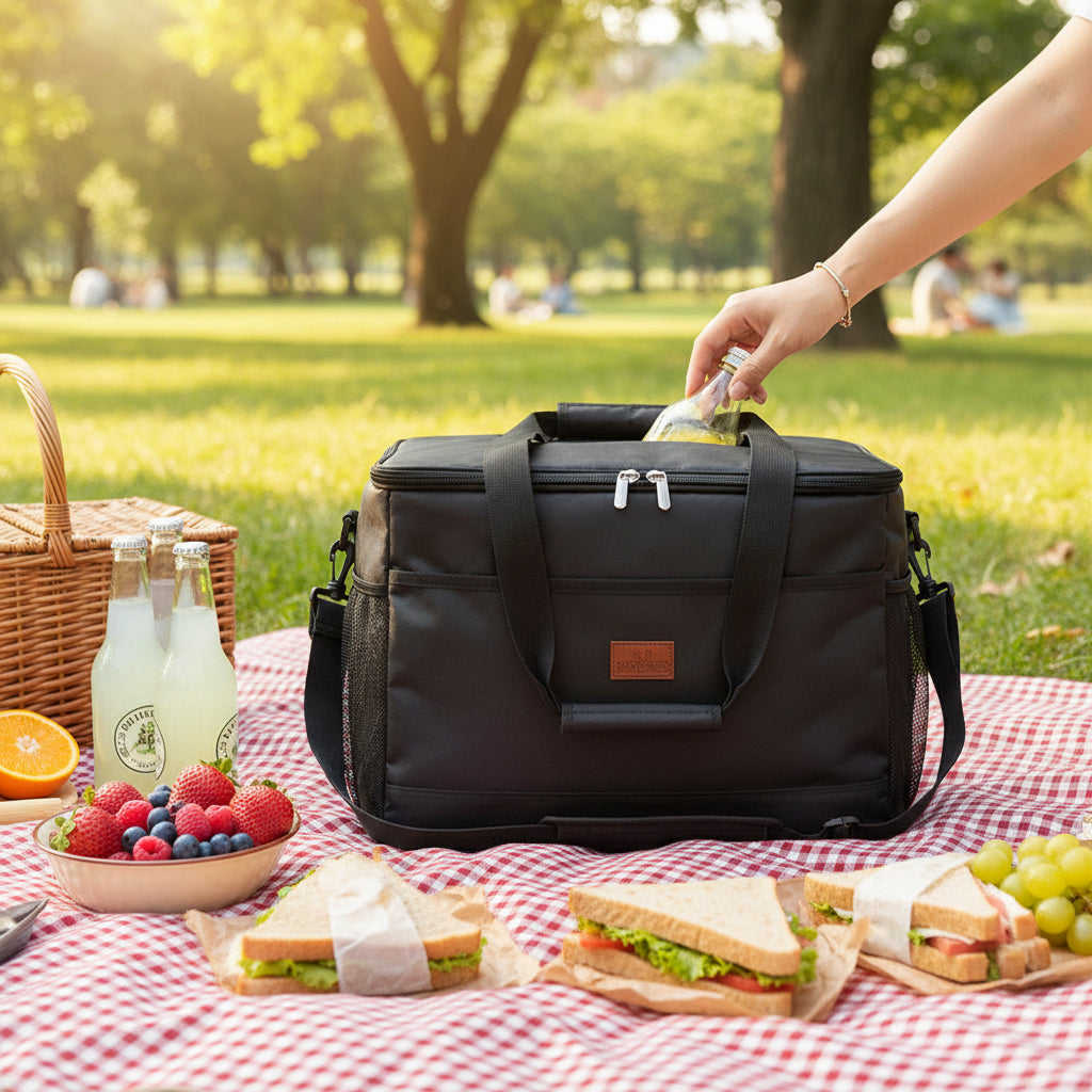 35L Insulated Cooler Bag with Zippered Top