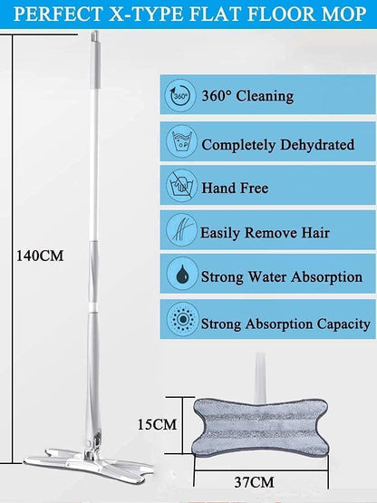 360 Degree Flat Floor Mop Microfiber Cleaning System