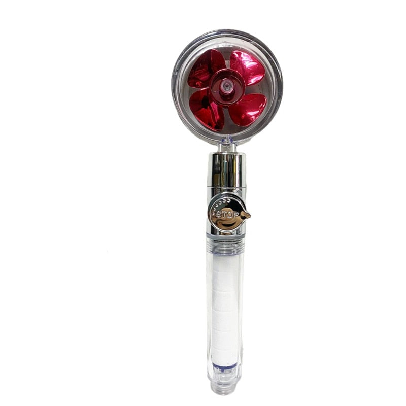 360 Degree High Pressure Shower Head Rotating Handheld Spray With Water Filter