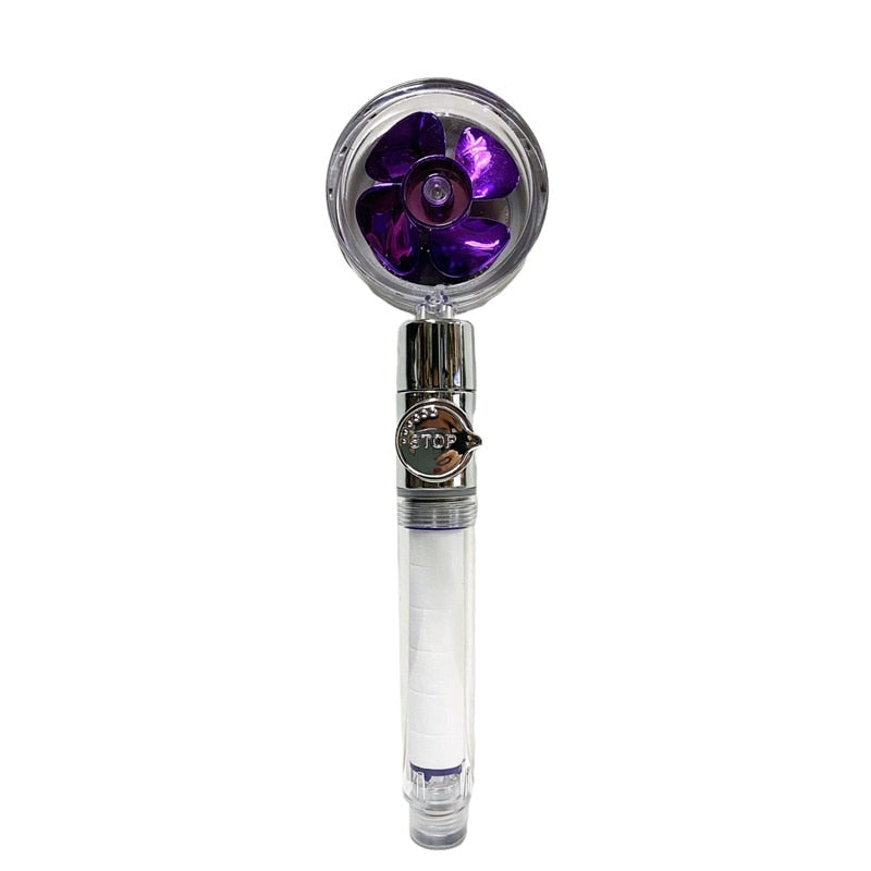 360 Degree High Pressure Shower Head Rotating Handheld Spray With Water Filter
