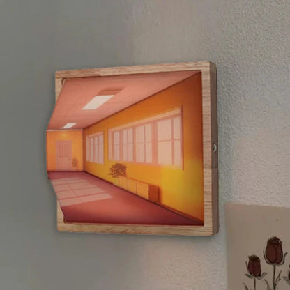 3D LED Wall Art Light Modern Optical Illusion Wall Lamp Decor