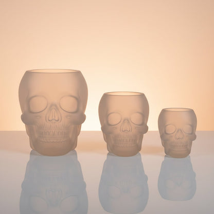 Set di 3 stampi in silicone 3D a forma di teschio per colate in resina e realizzazione di candele