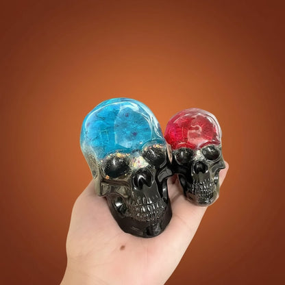 Set di 3 stampi in silicone 3D a forma di teschio per colate in resina e realizzazione di candele