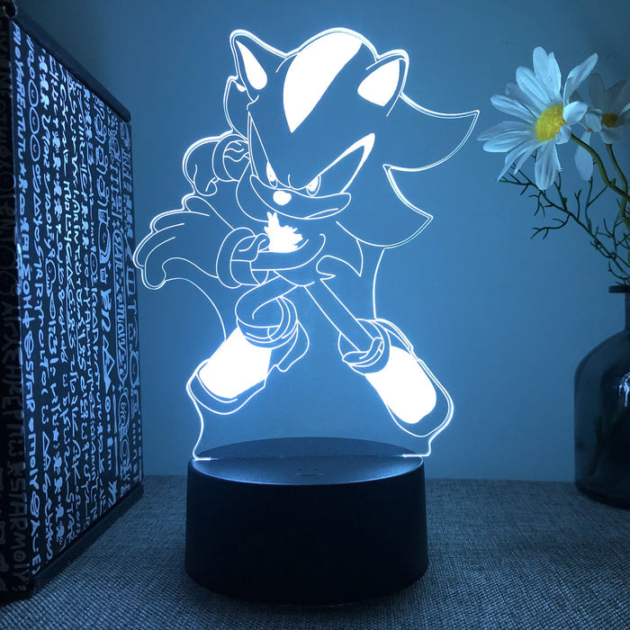 3D Sonic LED Night Light Touch Control USB Gaming Bedroom Lamp