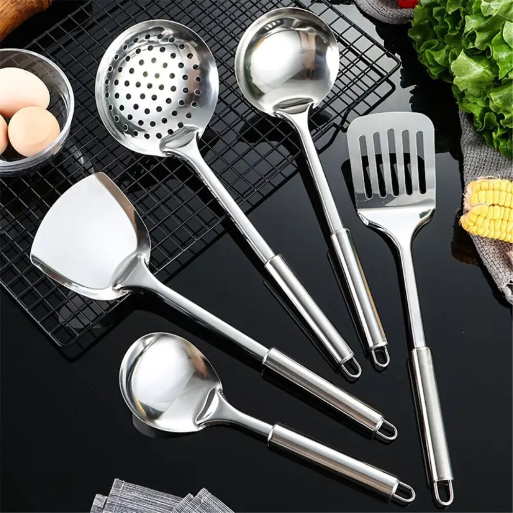 5 Piece Cooking Utensil Set Durable Kitchen Tools with Ergonomic Handles
