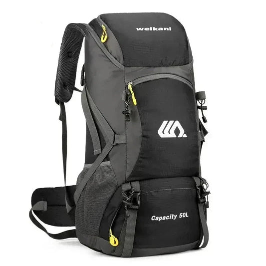 50L Waterproof Nylon Backpack – Large Capacity Camping and Hiking Rucksack