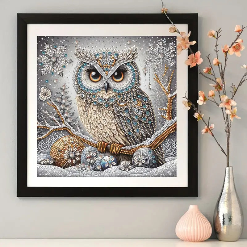 5D Diamond Painting Owl Kit DIY Crystal Diamond Art Craft Set for Adults Relaxing Hobby Home Wall Decor