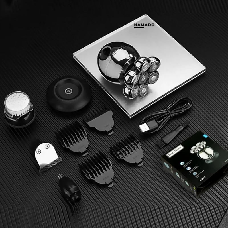 7D Electric Shaver Floating Head Waterproof Rechargeable Razor Charging Dock