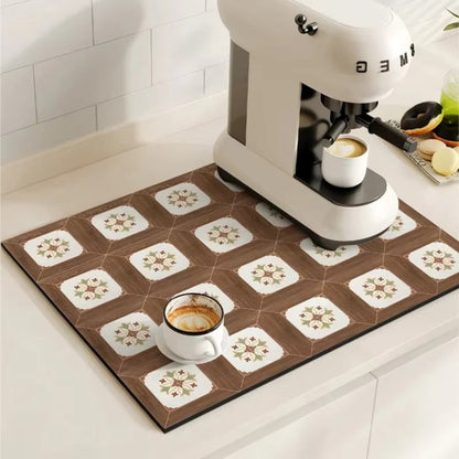 Tappetino assorbente per bancone bar, ad asciugatura rapida, raccoglisversamenti con base antiscivolo