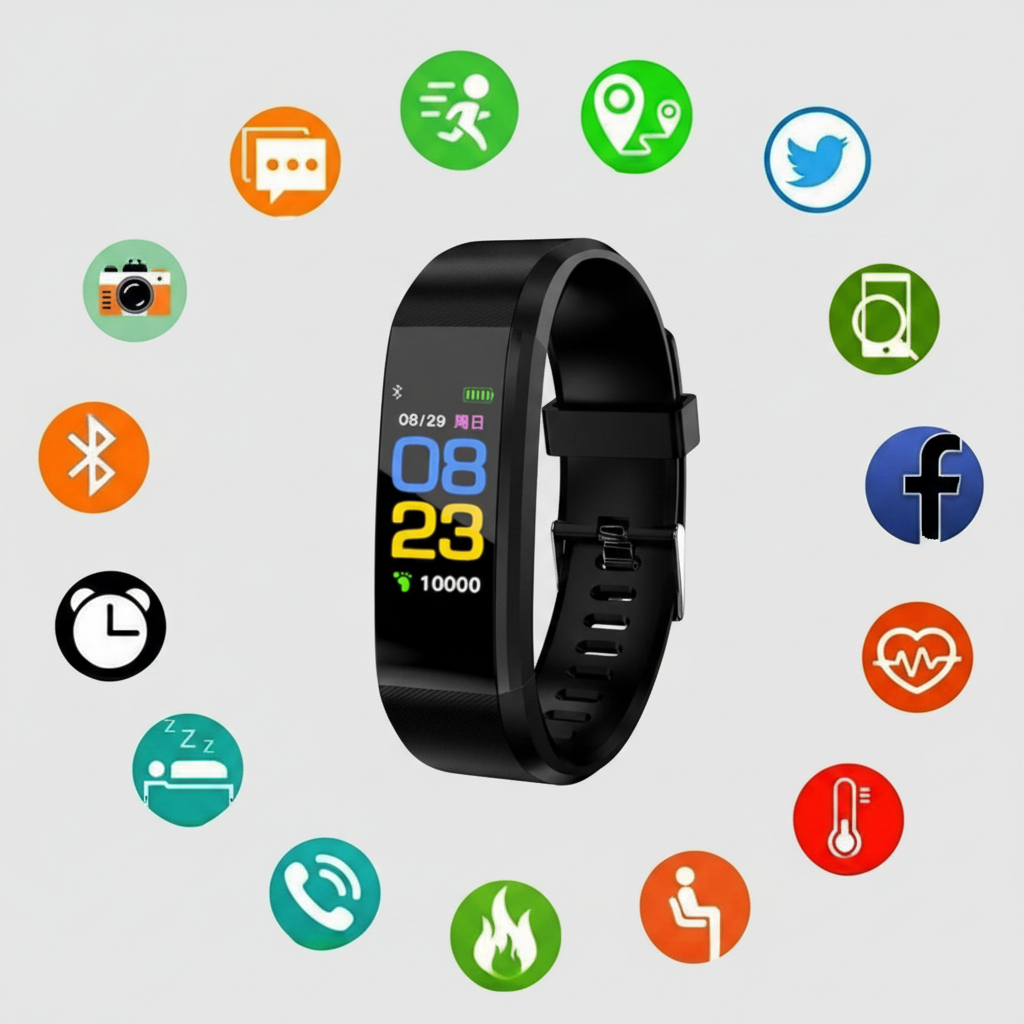Activity Tracker Smartwatch Wristband with Heart Rate Monitoring