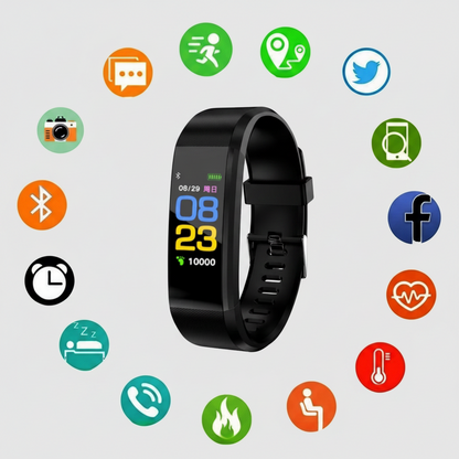 Activity Tracker Smartwatch Wristband with Heart Rate Monitoring