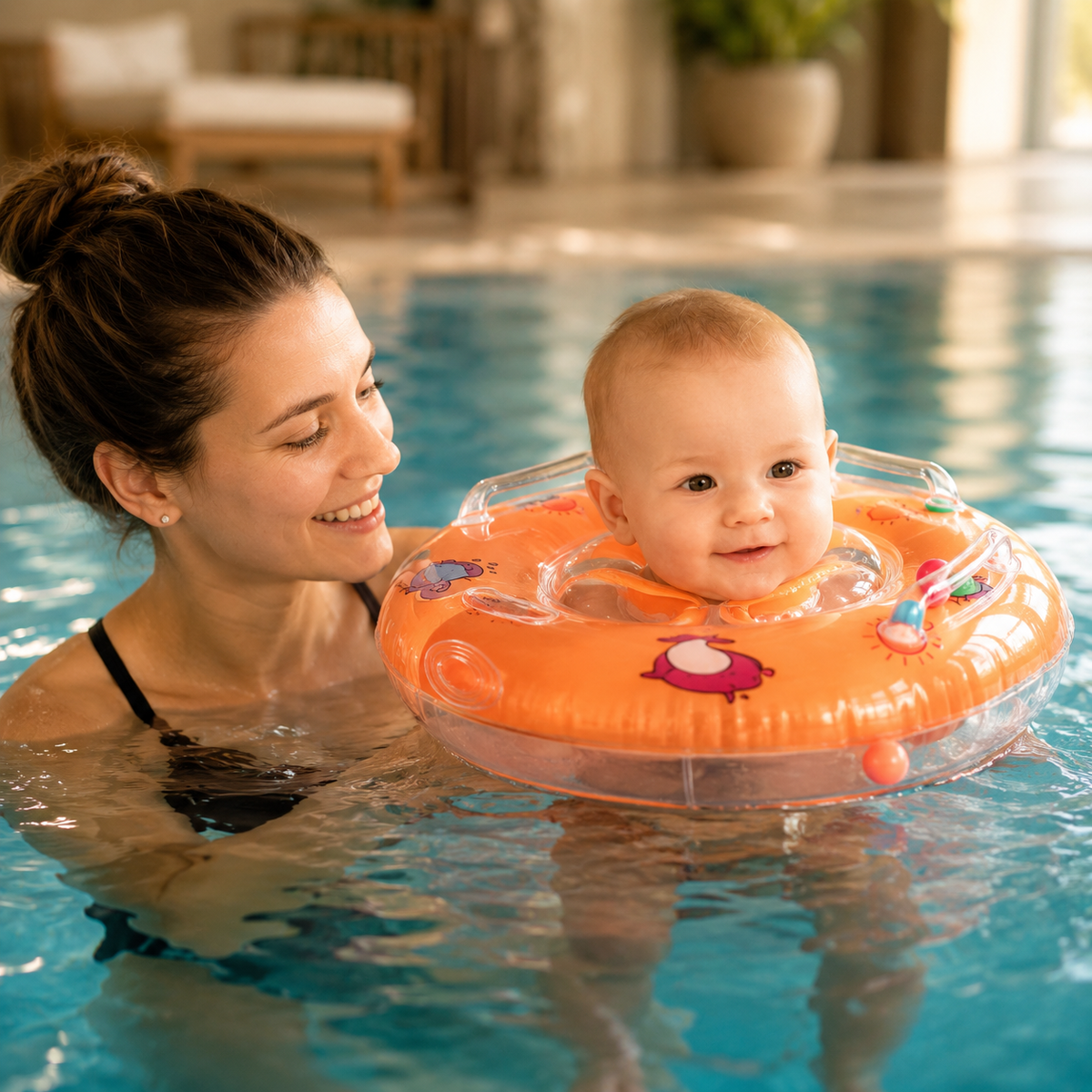 Adjustable Inflatable Baby Bath Float Ring