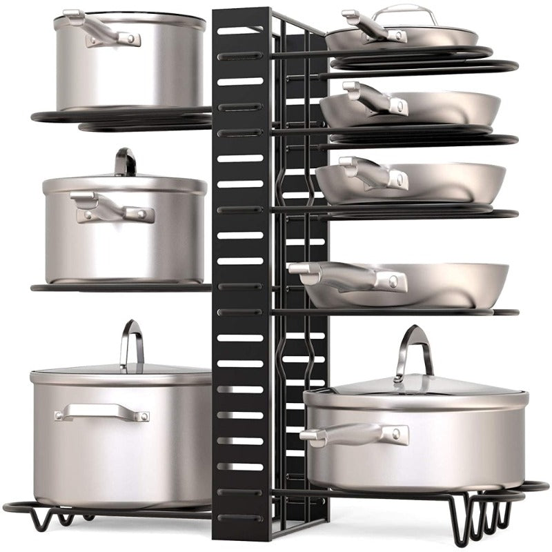 Adjustable Kitchen Pan Lid Holder Storage Rack Organizer