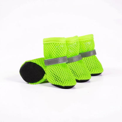 Adjustable Non Slip Dog Paw Boots Mesh Walking Shoes