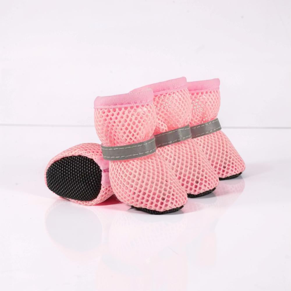 Adjustable Non Slip Dog Paw Boots Mesh Walking Shoes
