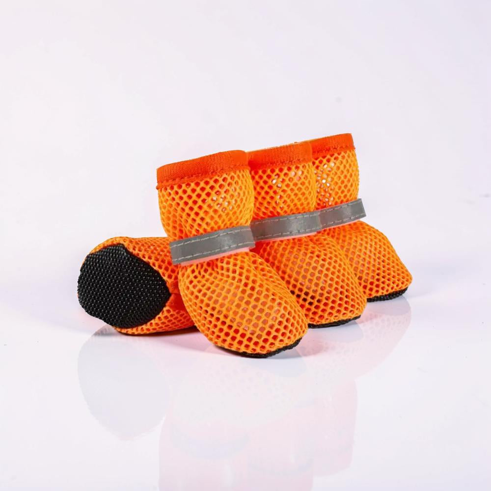 Adjustable Non Slip Dog Paw Boots Mesh Walking Shoes
