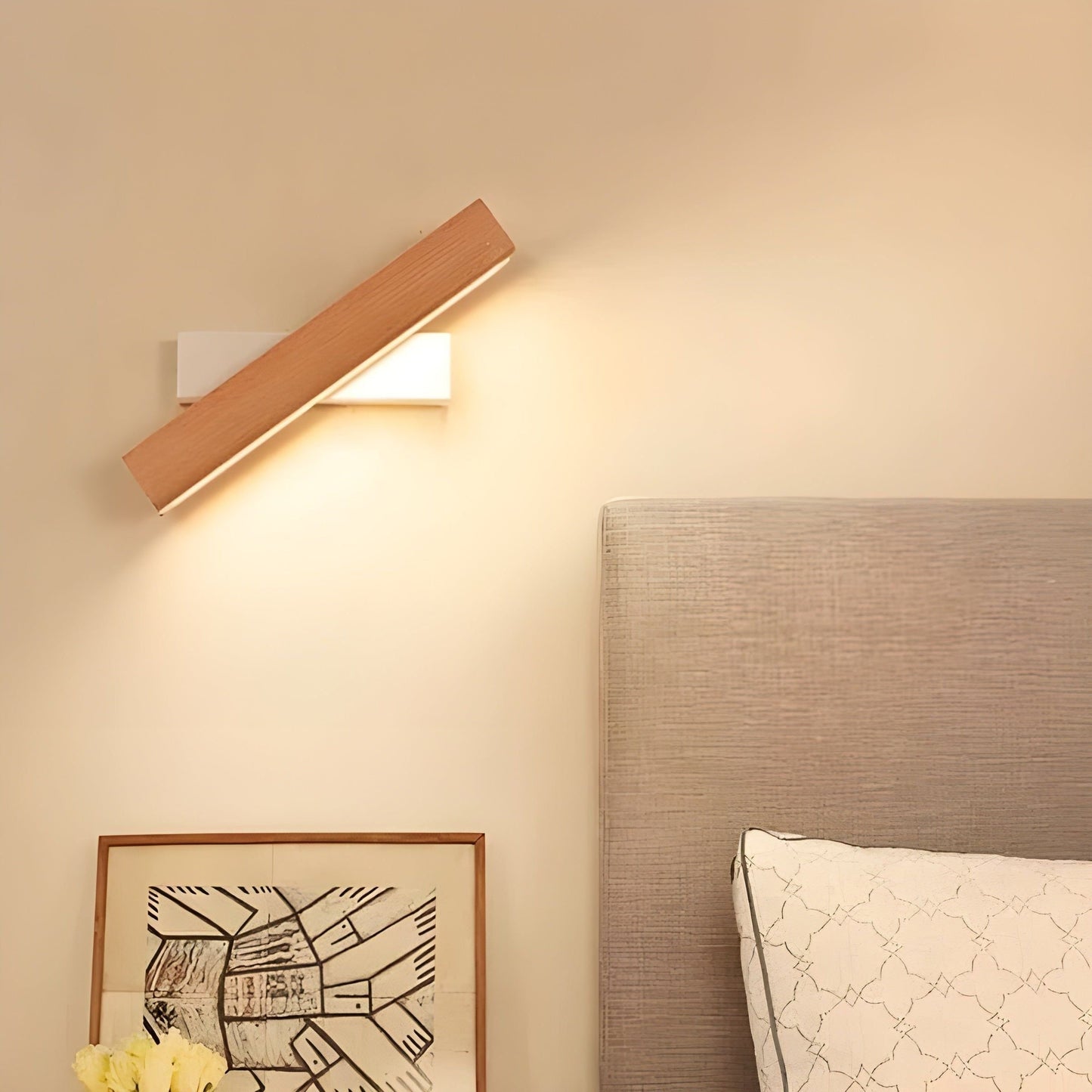 Adjustable Nordic Wooden LED Wall Light Modern Scandinavian Wall Lamp