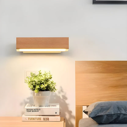 Adjustable Nordic Wooden LED Wall Light Modern Scandinavian Wall Lamp