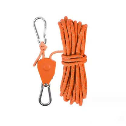 Adjustable Outdoor Rope Tensioners Pulley Hook Ratchet System